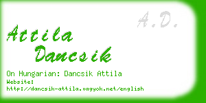 attila dancsik business card